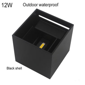 12W LED Wall Lamp IP65 Waterproof Indoor & Outdoor Aluminum Wall Light Surface Mounted Cube LED Garden Porch Light