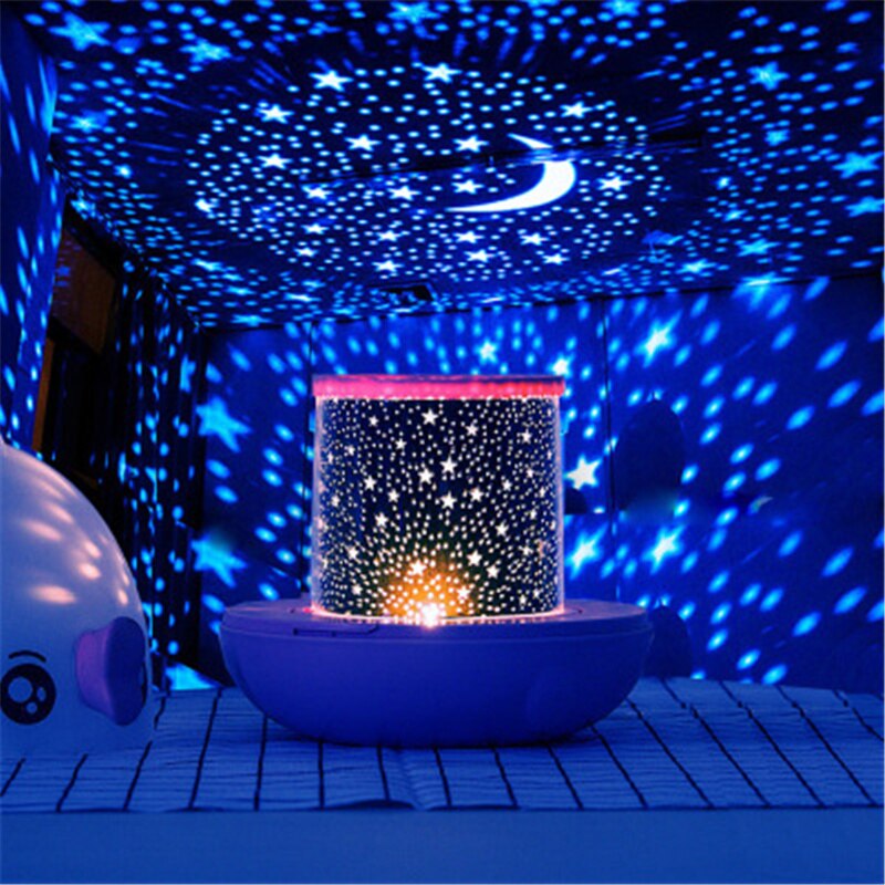 2 Colors Colorful Starry Sky Projector USB Starry Watermark Starlight Projector Stage Watermark Projection Lamp Kids Gift