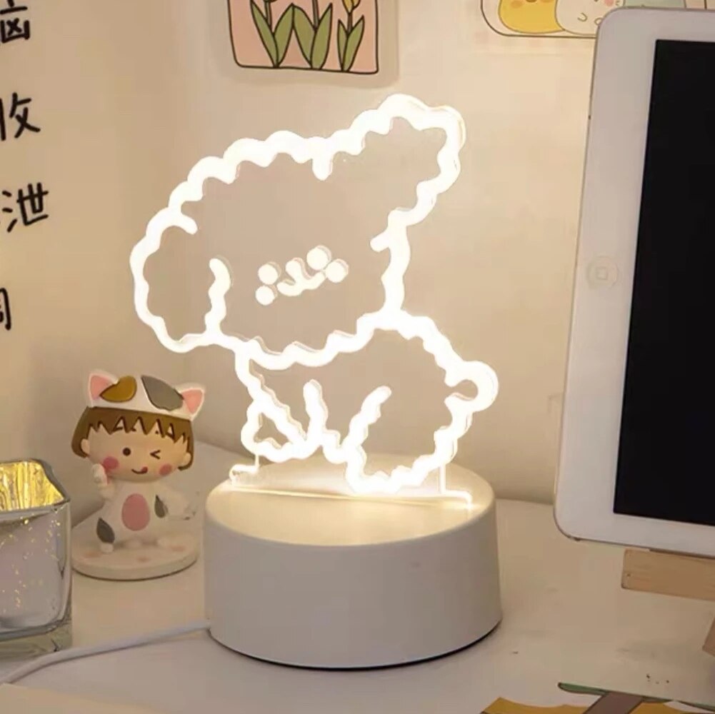 3D Stereo Desk Bedroom Decor Gift Warm White Lamp Holiday Kids Gift for Birthday Festival LED Night Lamp New Acrylic Lights