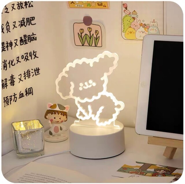 3D Stereo Desk Bedroom Decor Gift Warm White Lamp Holiday Kids Gift for Birthday Festival LED Night Lamp New Acrylic Lights