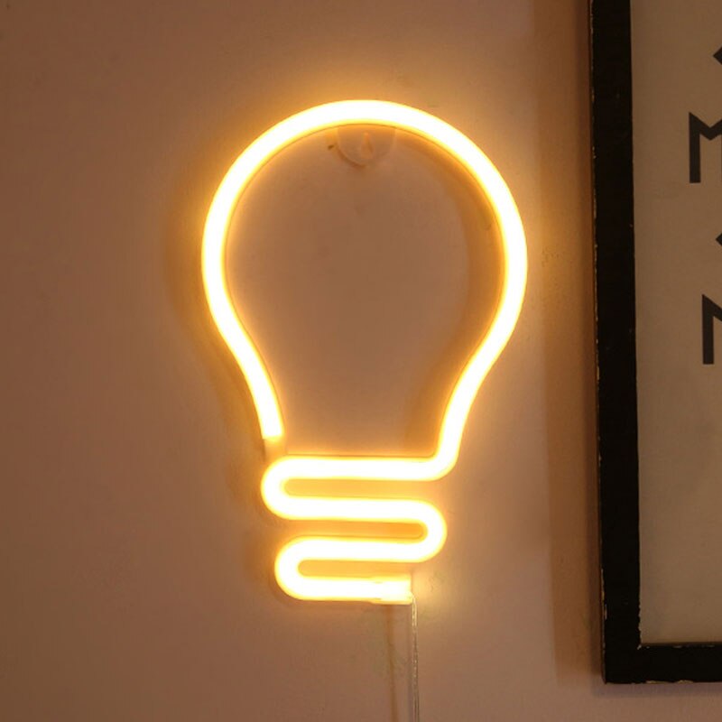 LED Bulb Neon Light Sign Home Wedding Party Decoration Lampada Hanging Neon Lamp Christmas Birthday Decor Night Lamp Gift