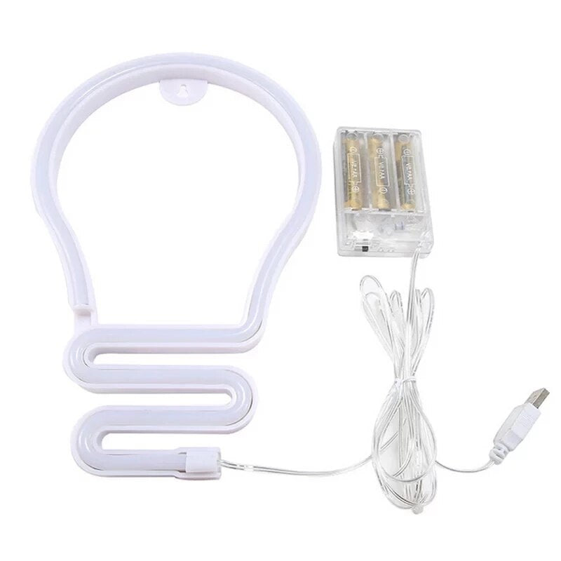 LED Bulb Neon Light Sign Home Wedding Party Decoration Lampada Hanging Neon Lamp Christmas Birthday Decor Night Lamp Gift