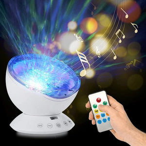 LED Night Light Projector Luminaria Novelty Lamp USB Lamp Nightlight Illusion For Baby Children Ocean Wave Starry Sky Aurora