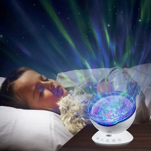 LED Night Light Projector Luminaria Novelty Lamp USB Lamp Nightlight Illusion For Baby Children Ocean Wave Starry Sky Aurora