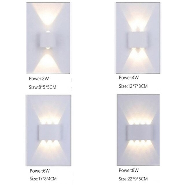 Nordic Wall Lamp LED Up Down Wall Lights Aluminum Outdoor Indoor Sconce Ip65 Home Stairs Bathroom Bedroom Bedside Lighting Lamp