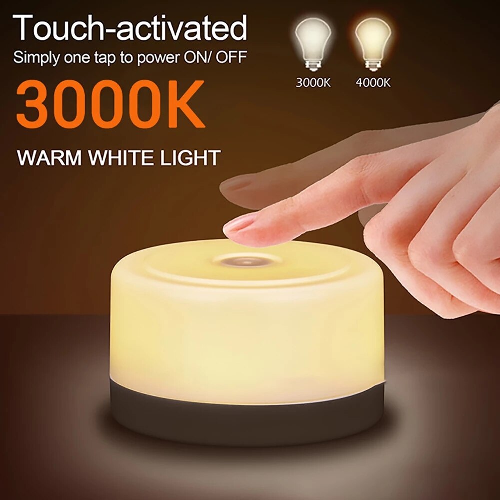 Rechargeable Smart LED Touch Control Night Light Induction Dimmer Intelligent Bedside Portable Lamp Dimmable RGB Color Change