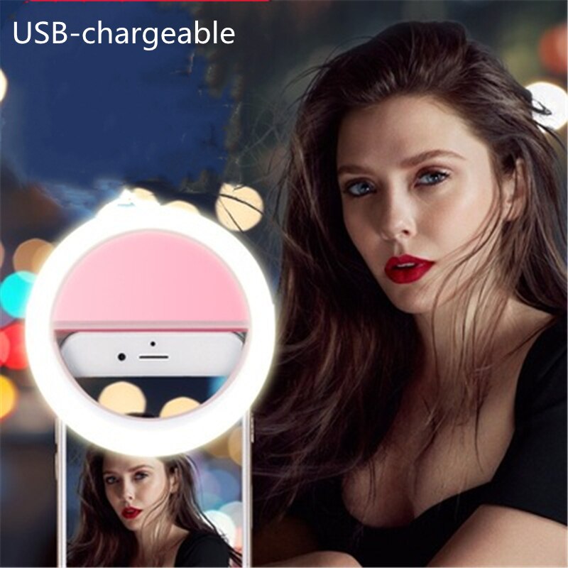 Selfie LED Ring Fill Light Portable Mobile Phone 36 LEDS Selfie Lamp 3 levels Lighting Luminous Ring Clip For All Cell Phones