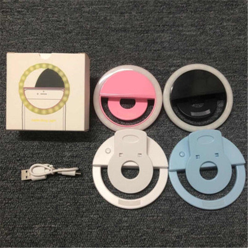 Selfie LED Ring Fill Light Portable Mobile Phone 36 LEDS Selfie Lamp 3 levels Lighting Luminous Ring Clip For All Cell Phones