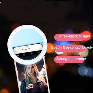 Selfie LED Ring Fill Light Portable Mobile Phone 36 LEDS Selfie Lamp 3 levels Lighting Luminous Ring Clip For All Cell Phones