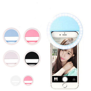 Selfie LED Ring Fill Light Portable Mobile Phone 36 LEDS Selfie Lamp 3 levels Lighting Luminous Ring Clip For All Cell Phones