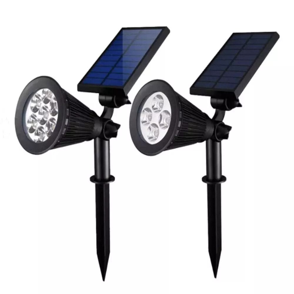 Solar Spotlights LED Outdoor Solar Lights Waterproof Garden Landscape Street Lawn Lamp Warm White RGB Spot Light for Dark Corner