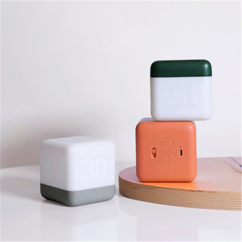 Square Shape Bedside Table Night Light Home Bedroom Decor Creative light USB Charging LED Timing Lamp