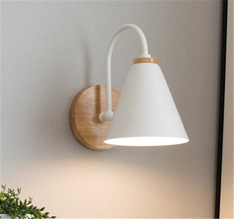 Wall Lights Bedside Wall Lamp Bedroom Wall Light Sconce For Kitchen Restaurant Modern Wall lamp Nordic Macaroon Sconces Wooden